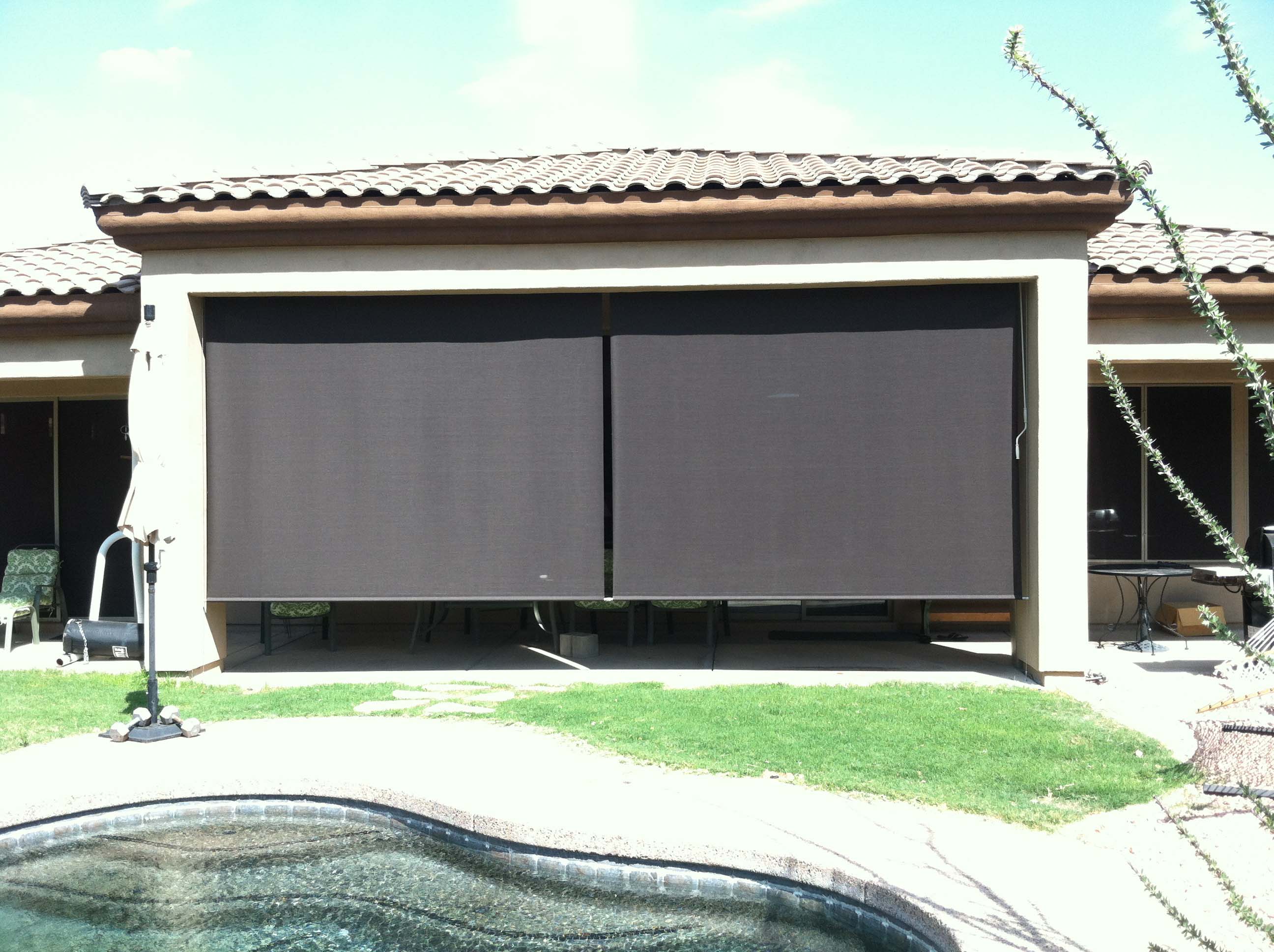 Roll Down Patio Shades AAA Sun Control