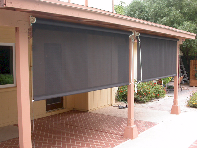 Roll Down Patio Shades  AAA Sun Control