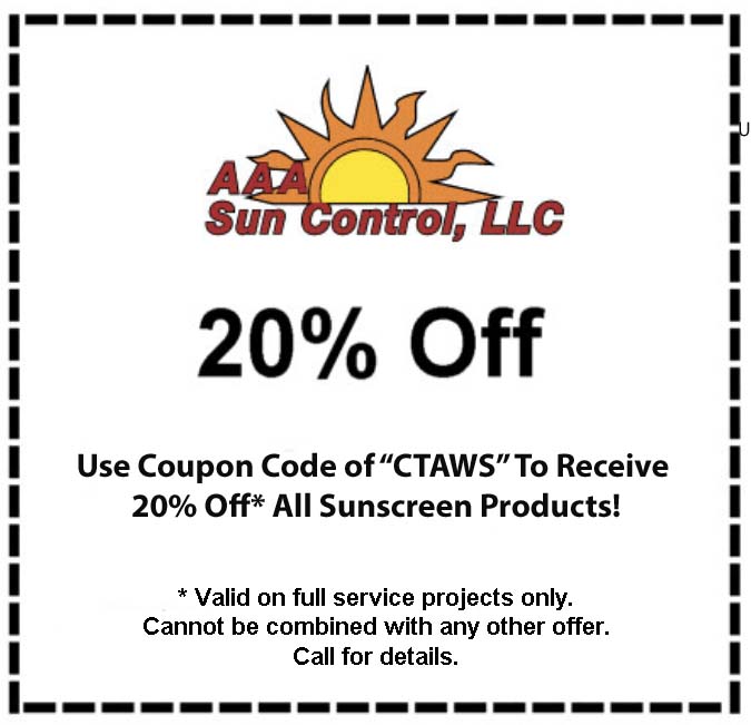 Save 20% Window Sunscreens